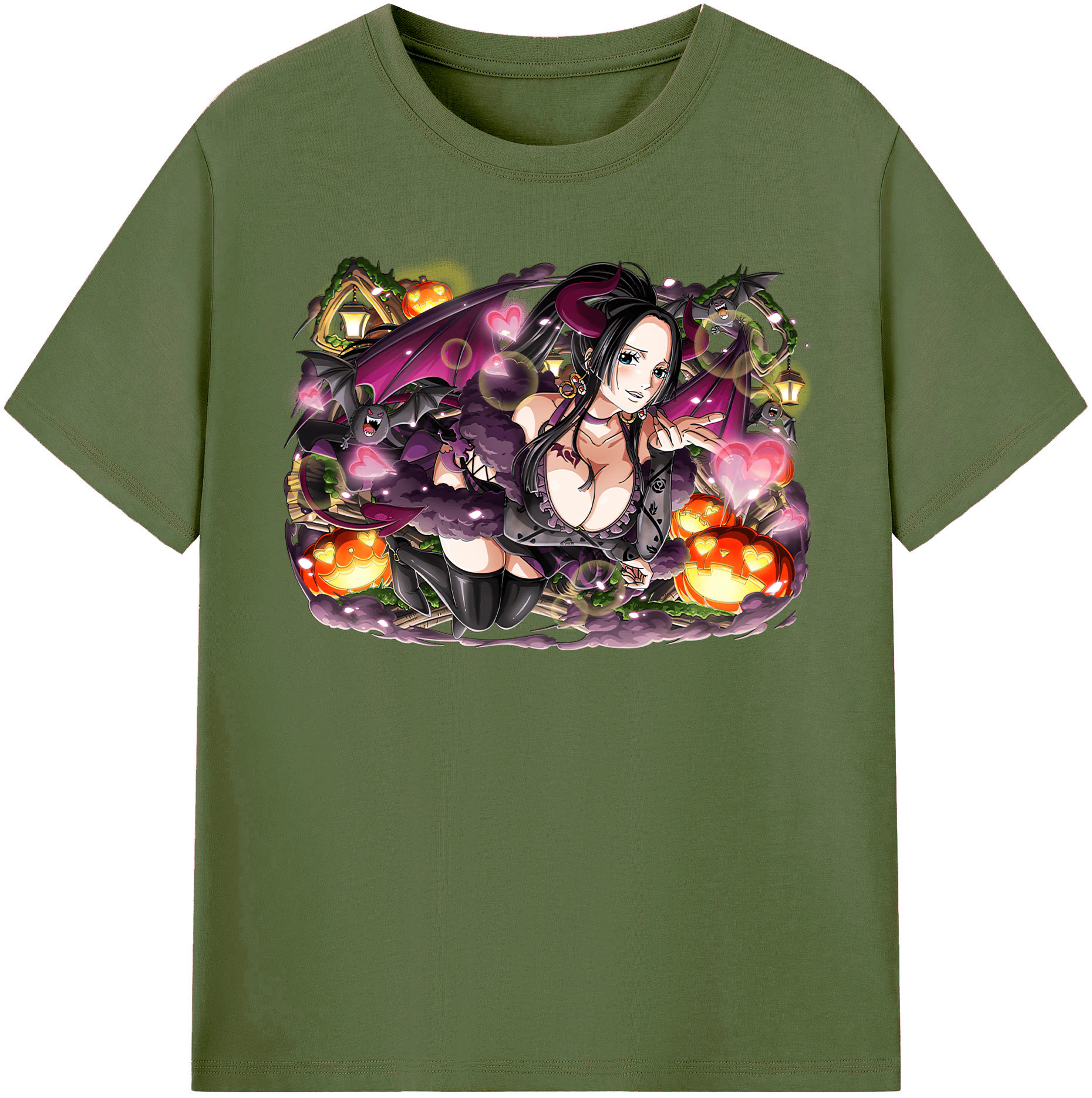 ワンピース ボア・ハンコック ONE PIECE Boa·Hancock 綿100％半袖Tシャツ（フロントプリント）